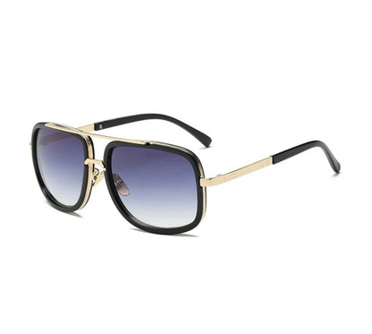 Unisex street style sunglasses square vintage metal frame