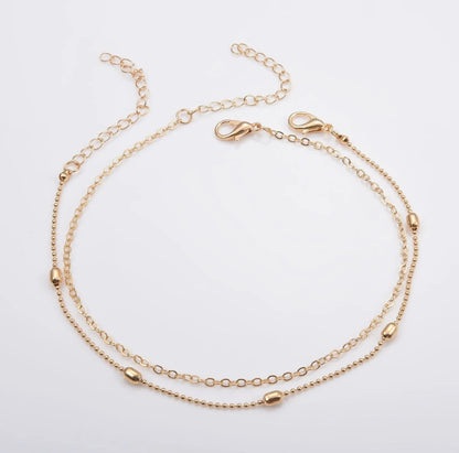 Cross Border Foot Summer Fashion Suit Anklet Bead Chain Anklet