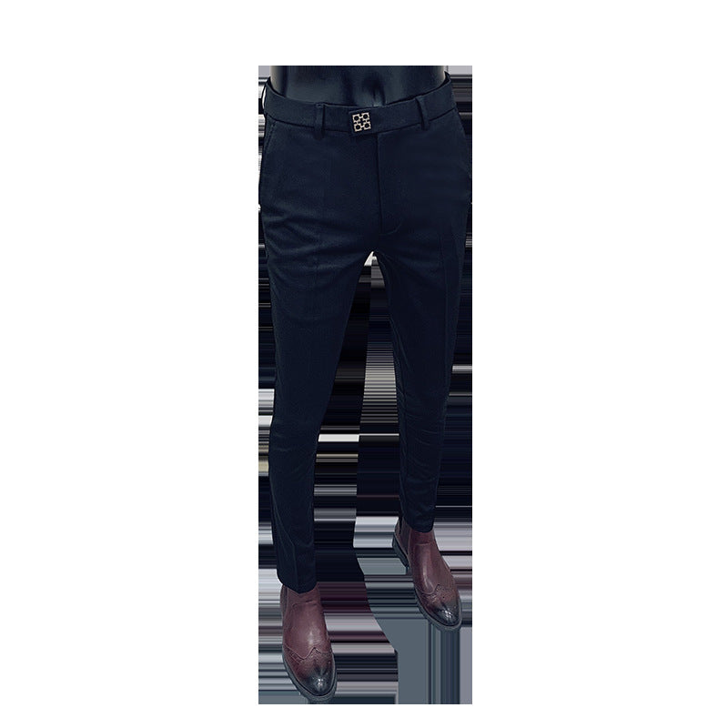 Men'S Elastic Leisure Trousers Slim